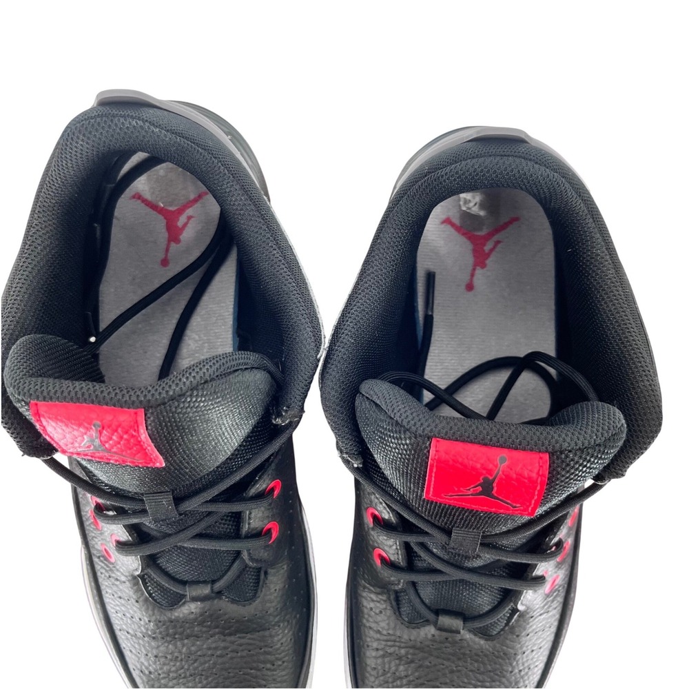 Nike Men's Jordan Max Aura 5 Shoes Size 10.5 Black Cement Red White DZ4353-061‎ - Picture 10 of 11